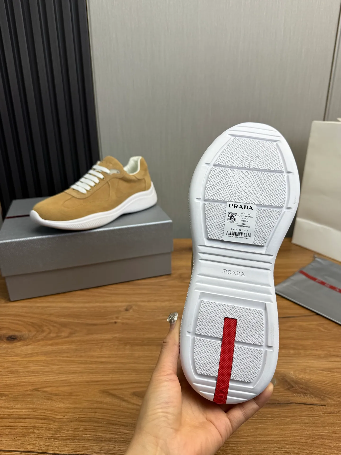 Men's shoes 💰540💰 [PRADA] Men's shoes are popular in the counter, official website is synchronized, 1 high-quality shipment ✔️Original frosted cowhide + cowhide lining, 1🆚1 replica, original sole, 38-45 (45 customized, non-refundable)